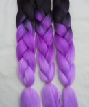Lavender Swirl - Black to Purple Ombre Braids Hair Extensions