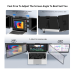 Portable Monitor Triple Screen Display Extender For Laptop