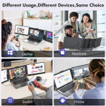 Portable Monitor Triple Screen Display Extender For Laptop